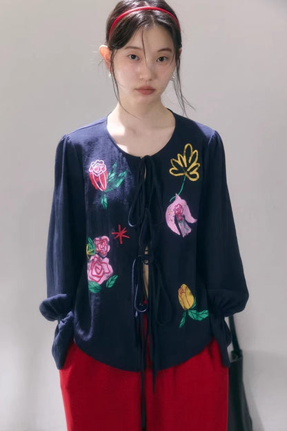 Bird and Rose Linen Blouse