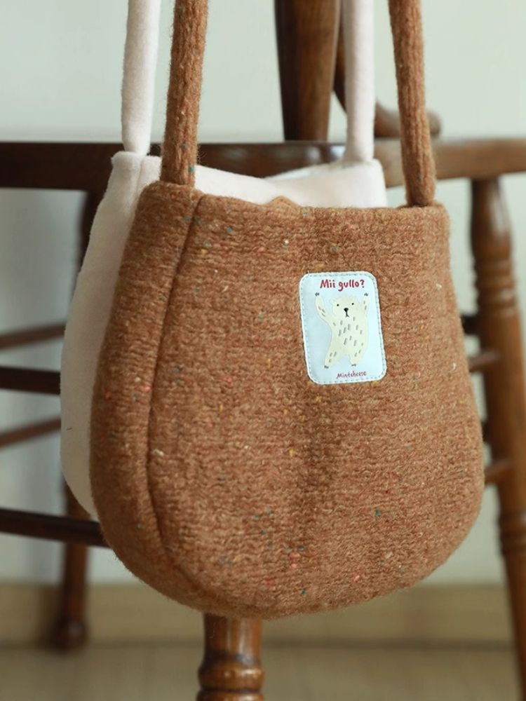 Woolen feeling small egg bag