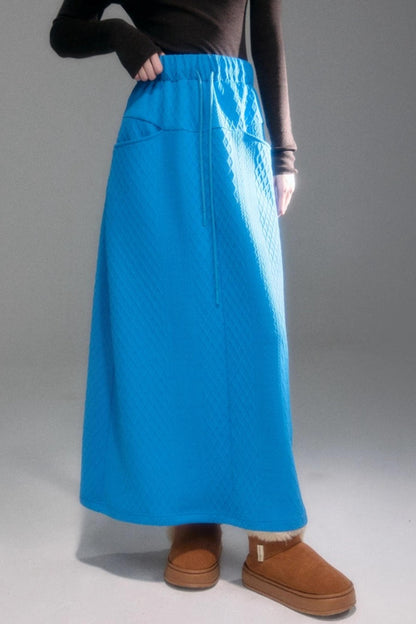 Moroccan Quilted Texture Sweatshirt Skirt Set-Up