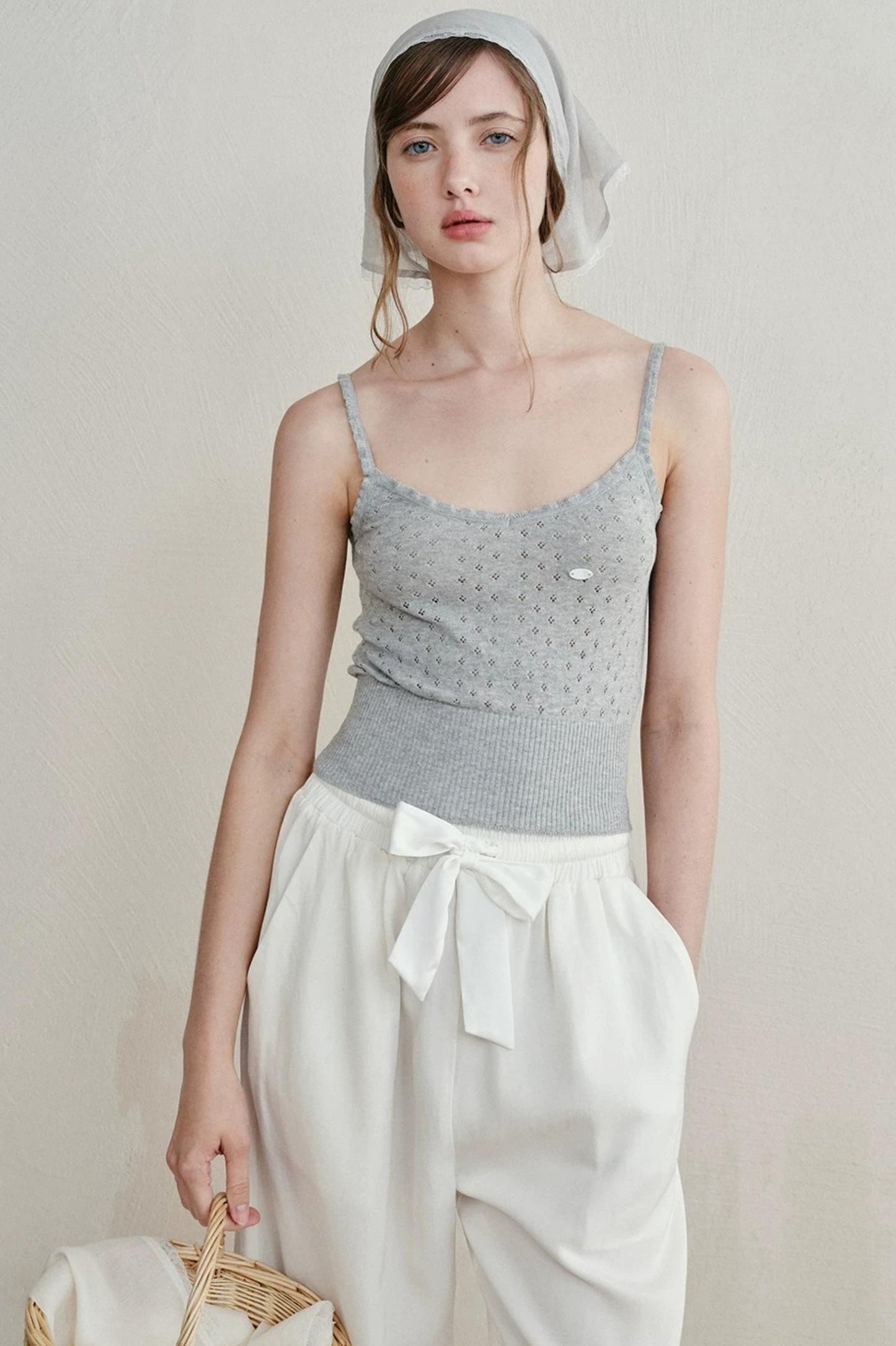 Retro Lace Knitted Vest