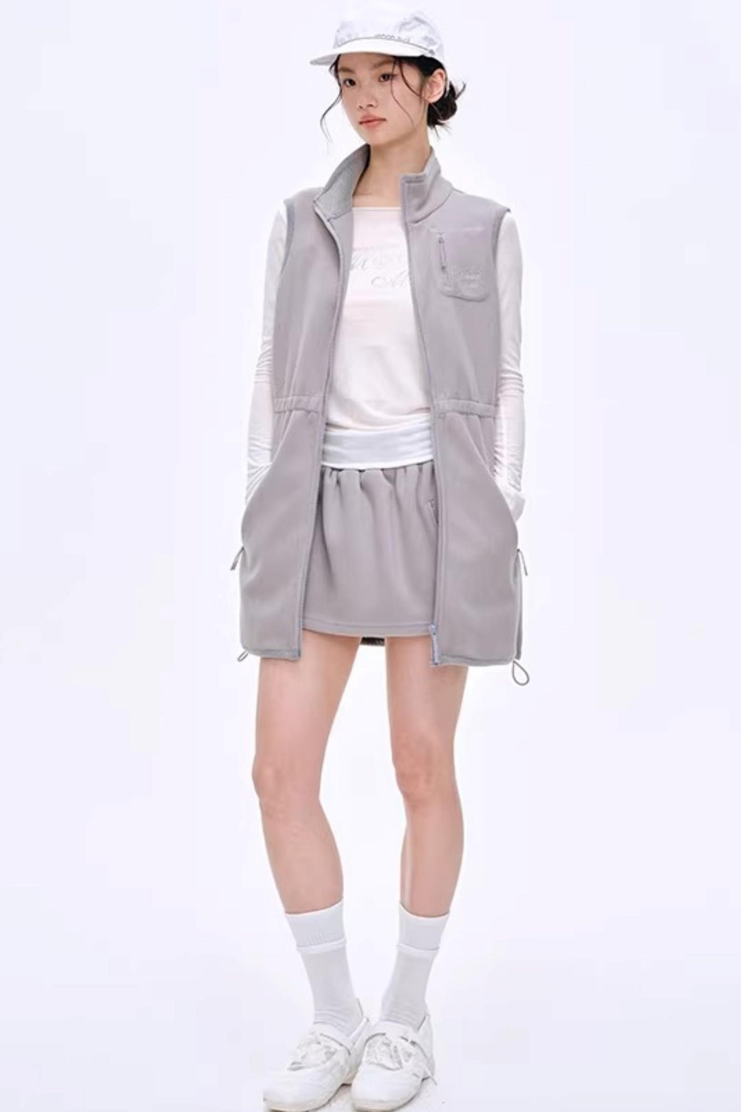 Sleeveless Fleece-Lined Vest Set-Up