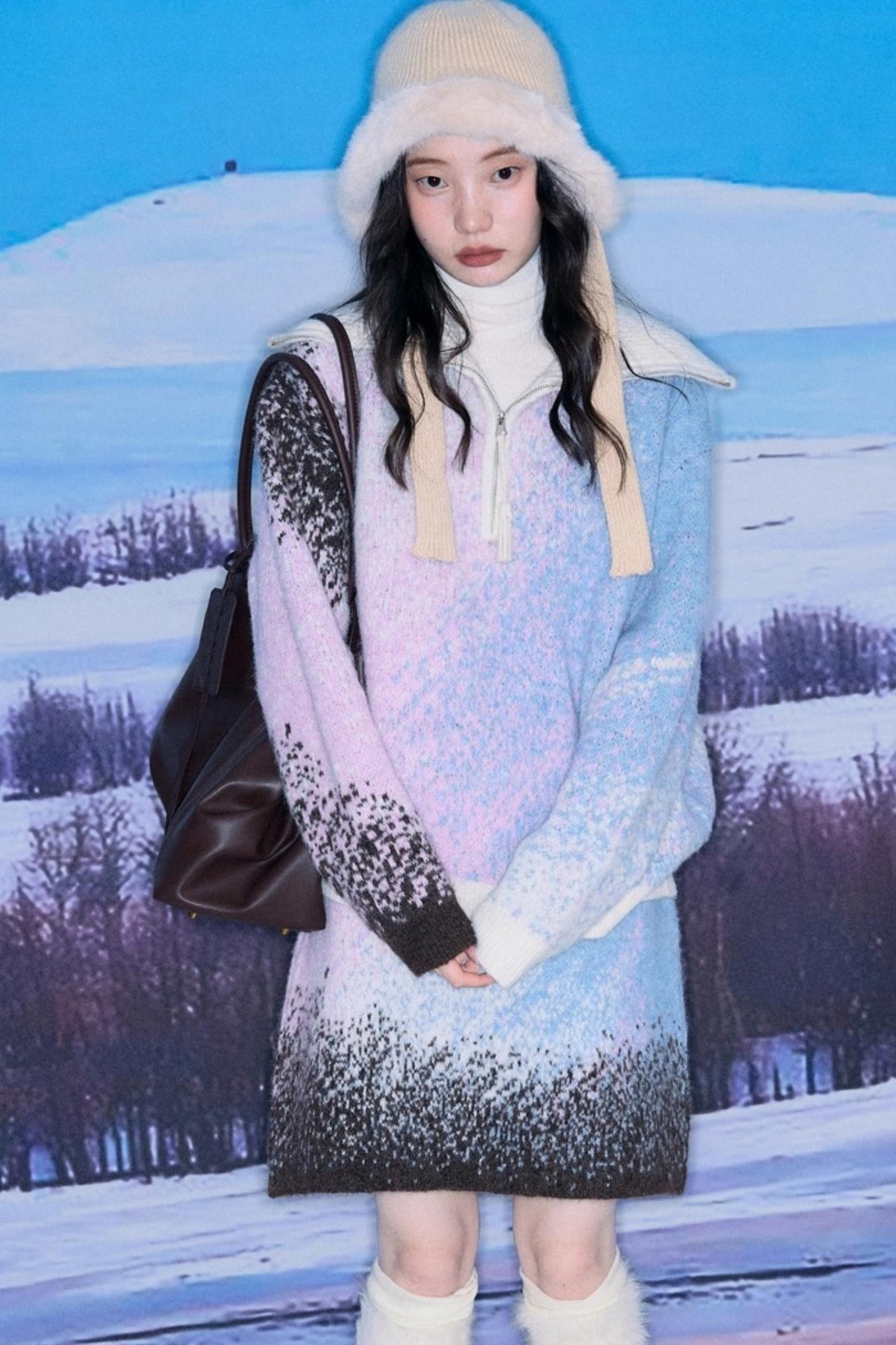 Gradient Wool Blend Winter Set-Up