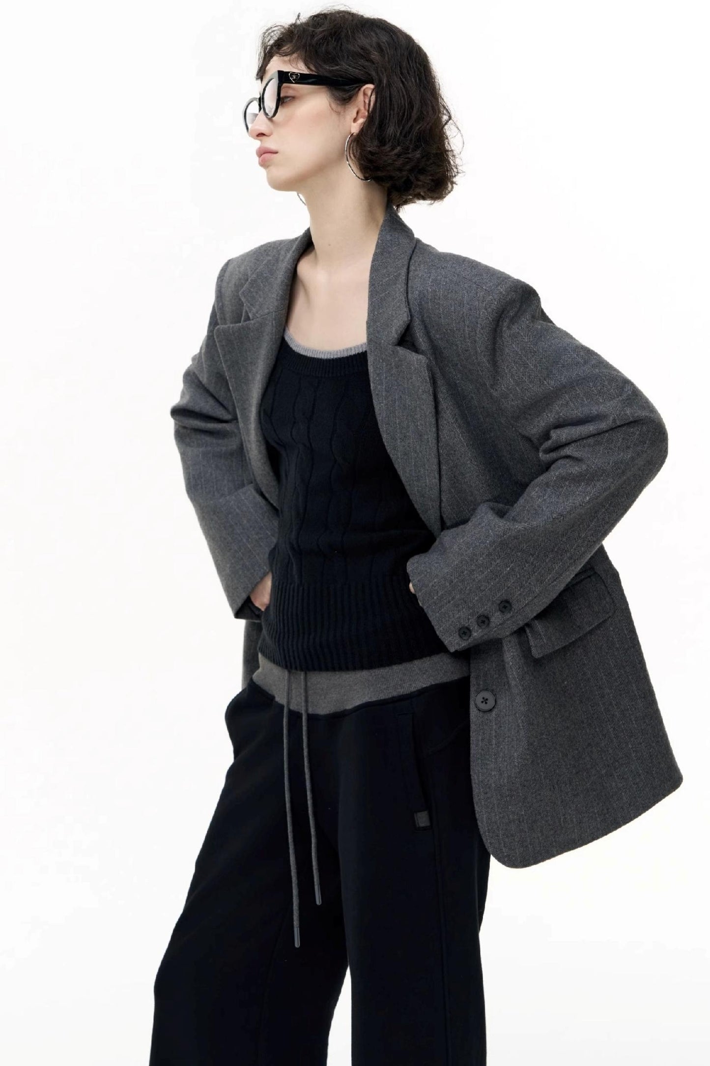 Flared Cotton Wide-Waisted Sweatpants