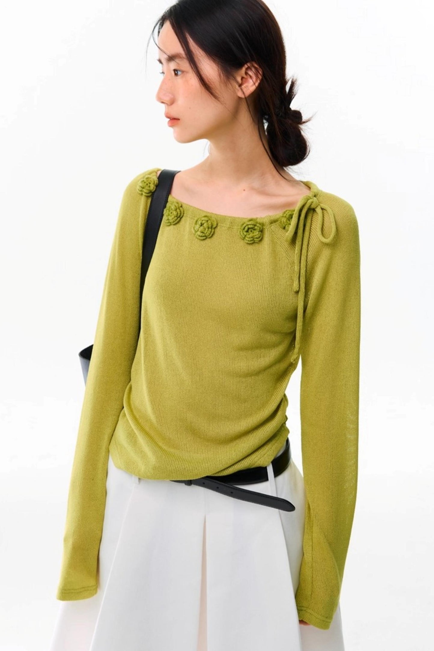 Flower Crochet Knit Top