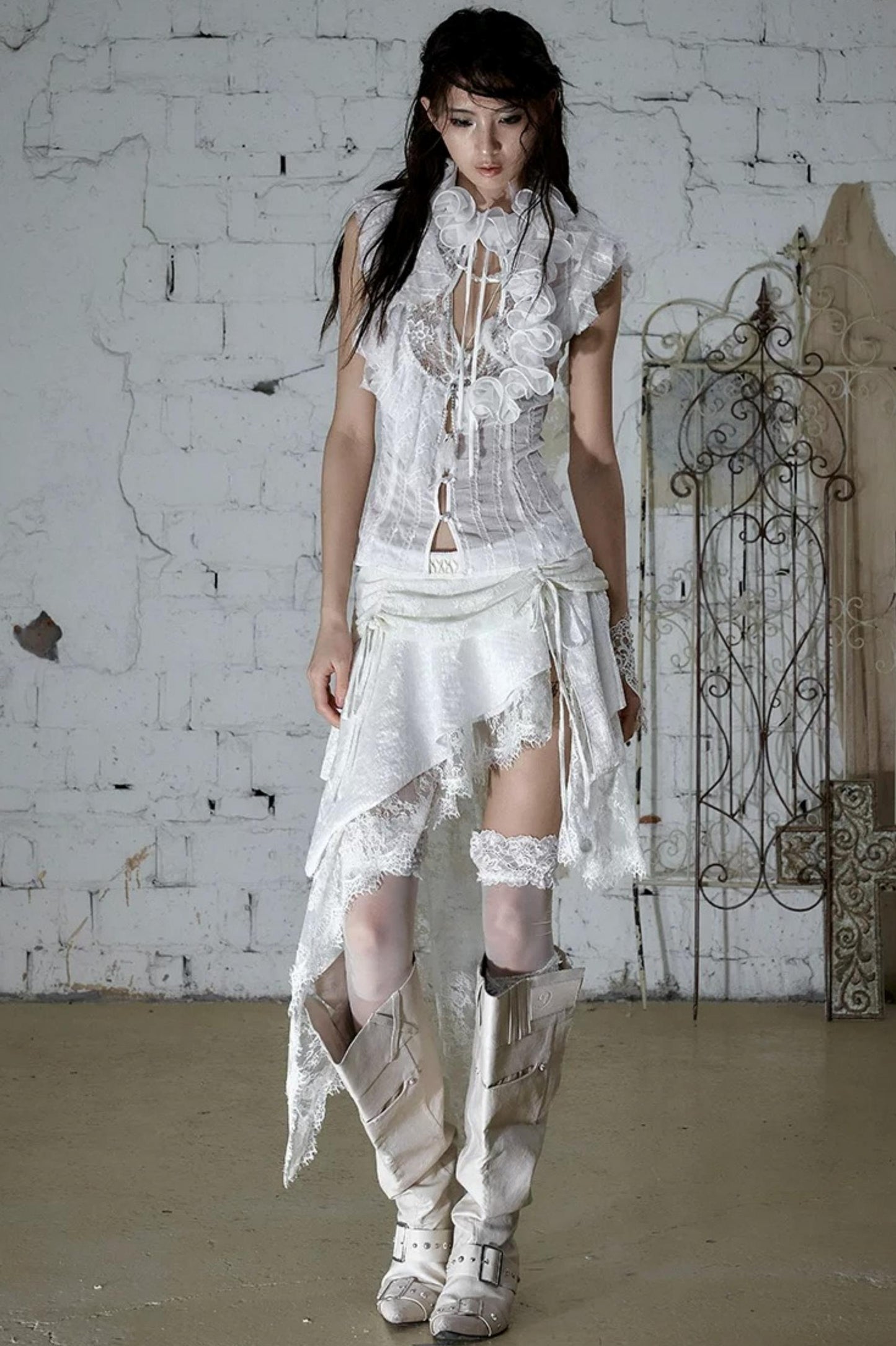 Baroque Velvet Lace Skirt