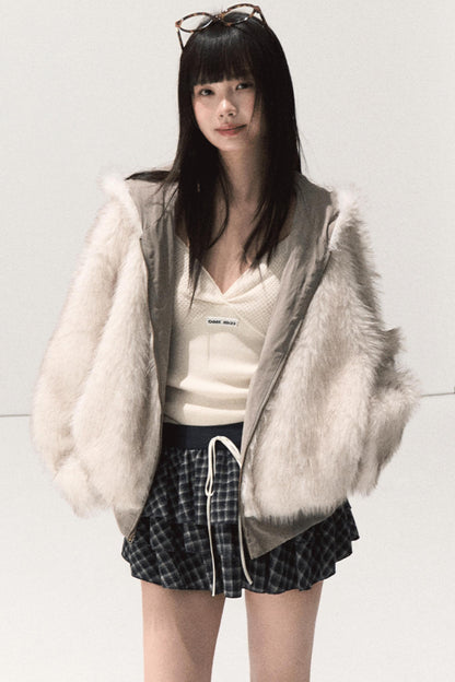 Shrine Plaid Woolen A-Line Skirt