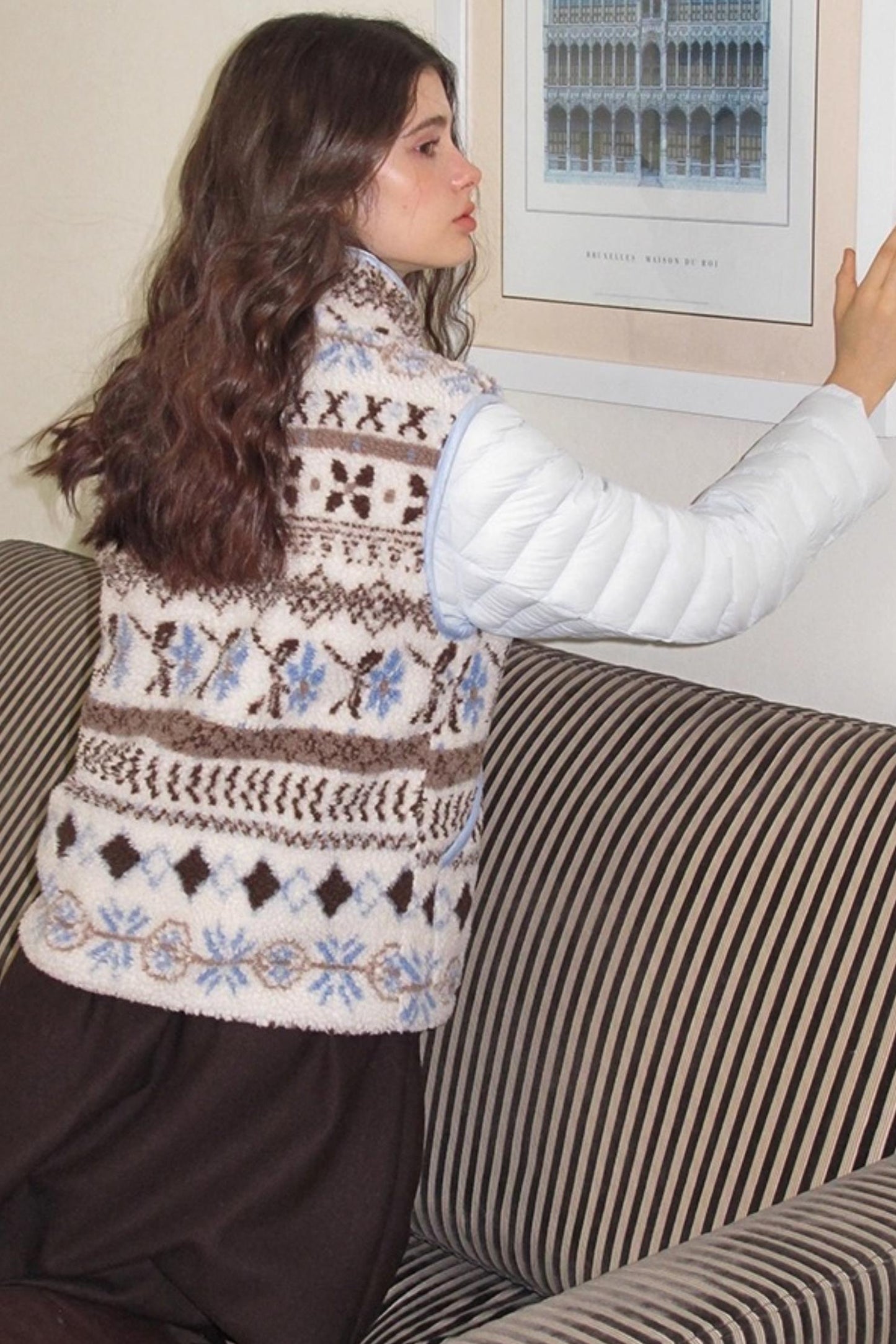 Sea Salt Cocoa Faux Shearling Jacket Set-Up