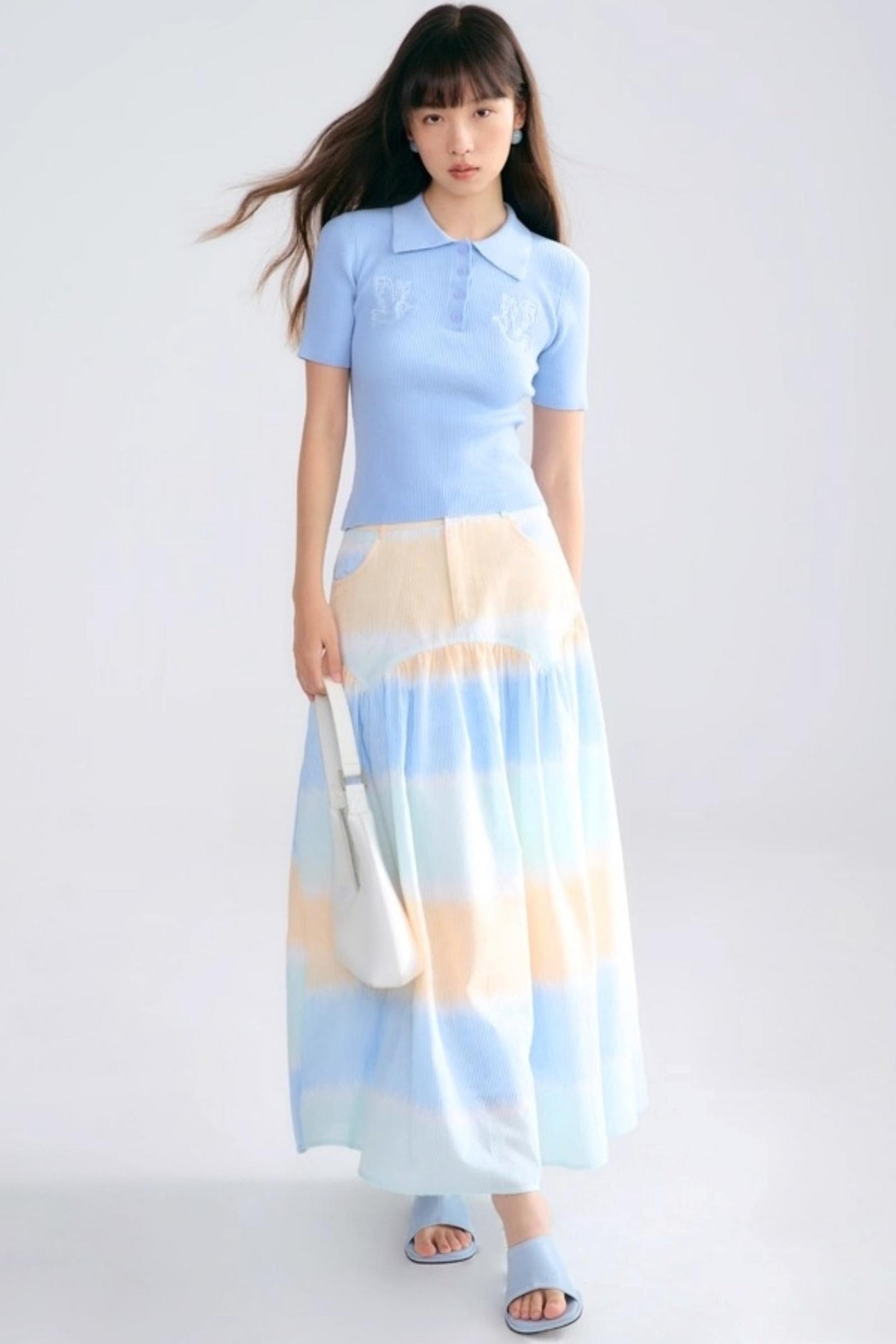 Asuka Love Poems Embroidery Polo Shirt