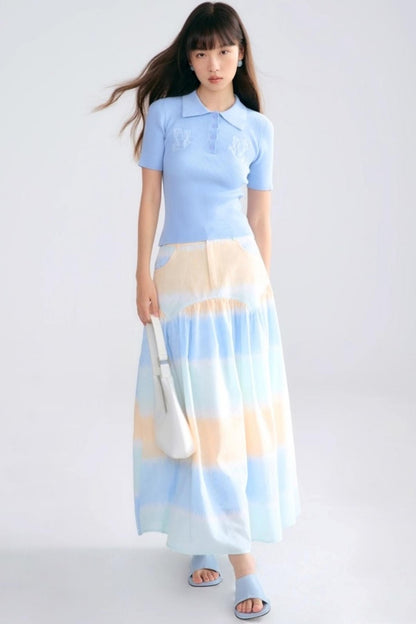 Asuka Love Poems Embroidery Polo Shirt