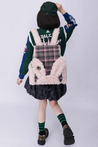 Furry Rabbit Ear Backpack