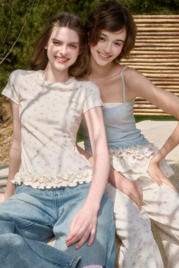 Comfortable Knit Lace Top