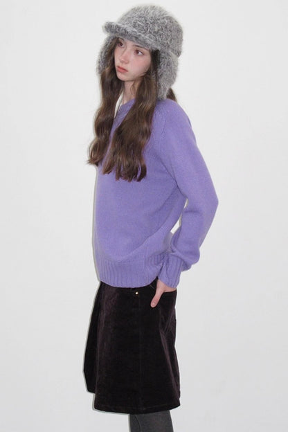 Mint Violet Wool Sweater