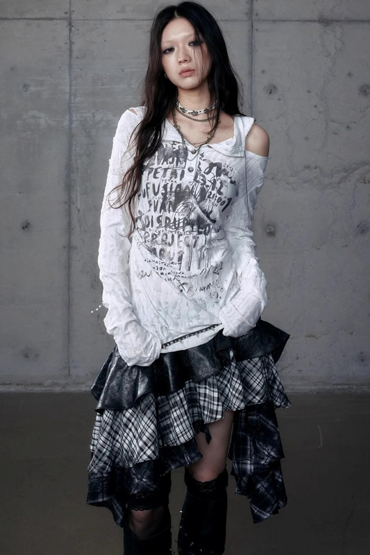 Vintage Punk Hooded Top