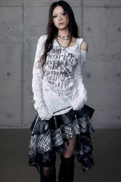 Vintage Punk Hooded Top