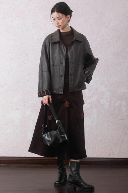 Caramel Coffee Leather Jacket