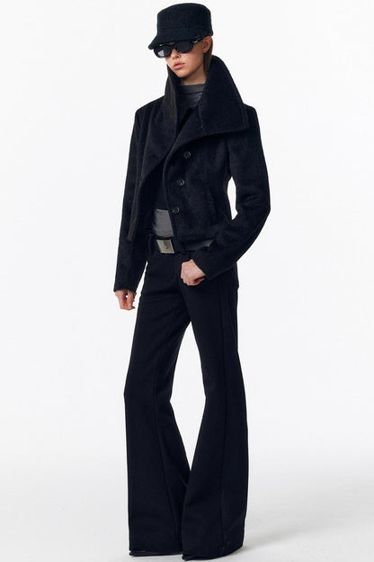 Detachable Fur Wool Coat