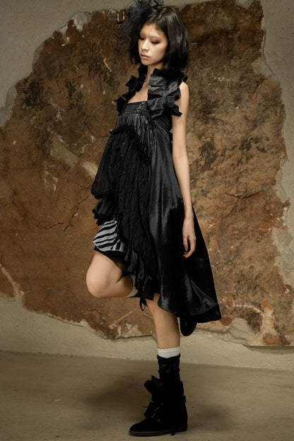 Asymmetrical Retro Tube Skirt