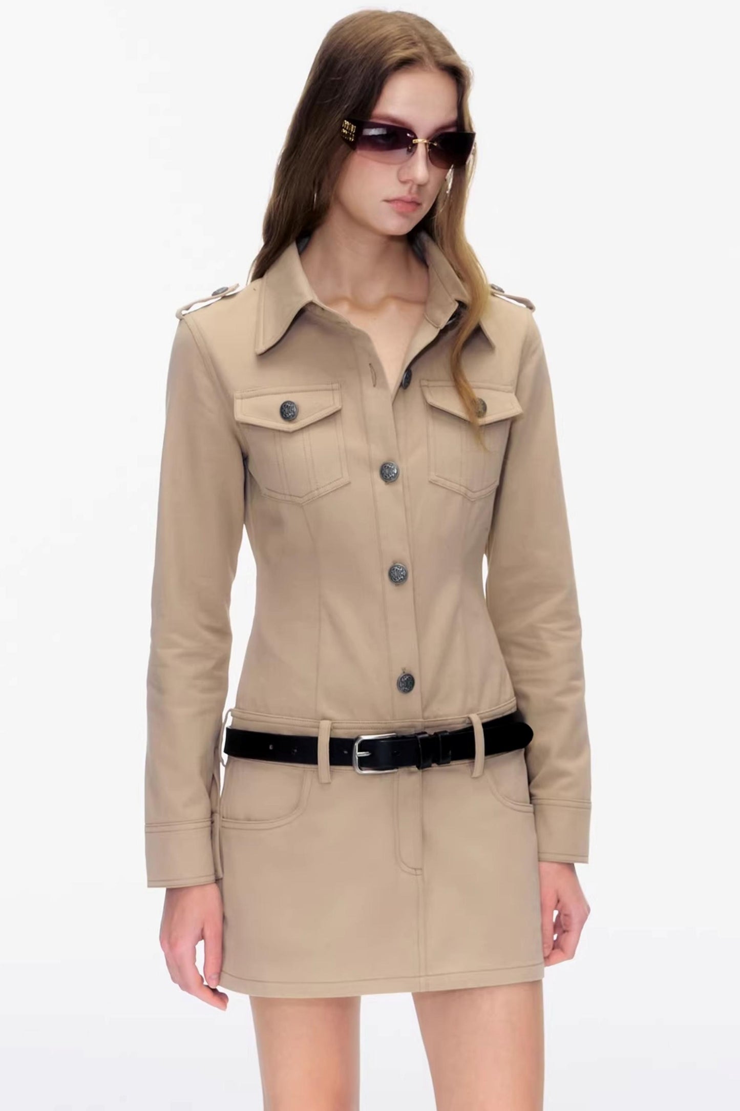 Hemdkleid mit Taschendetail