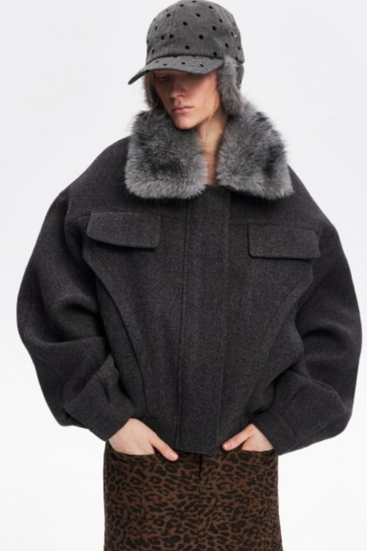 Furry Baseball Cap with Ear Protection