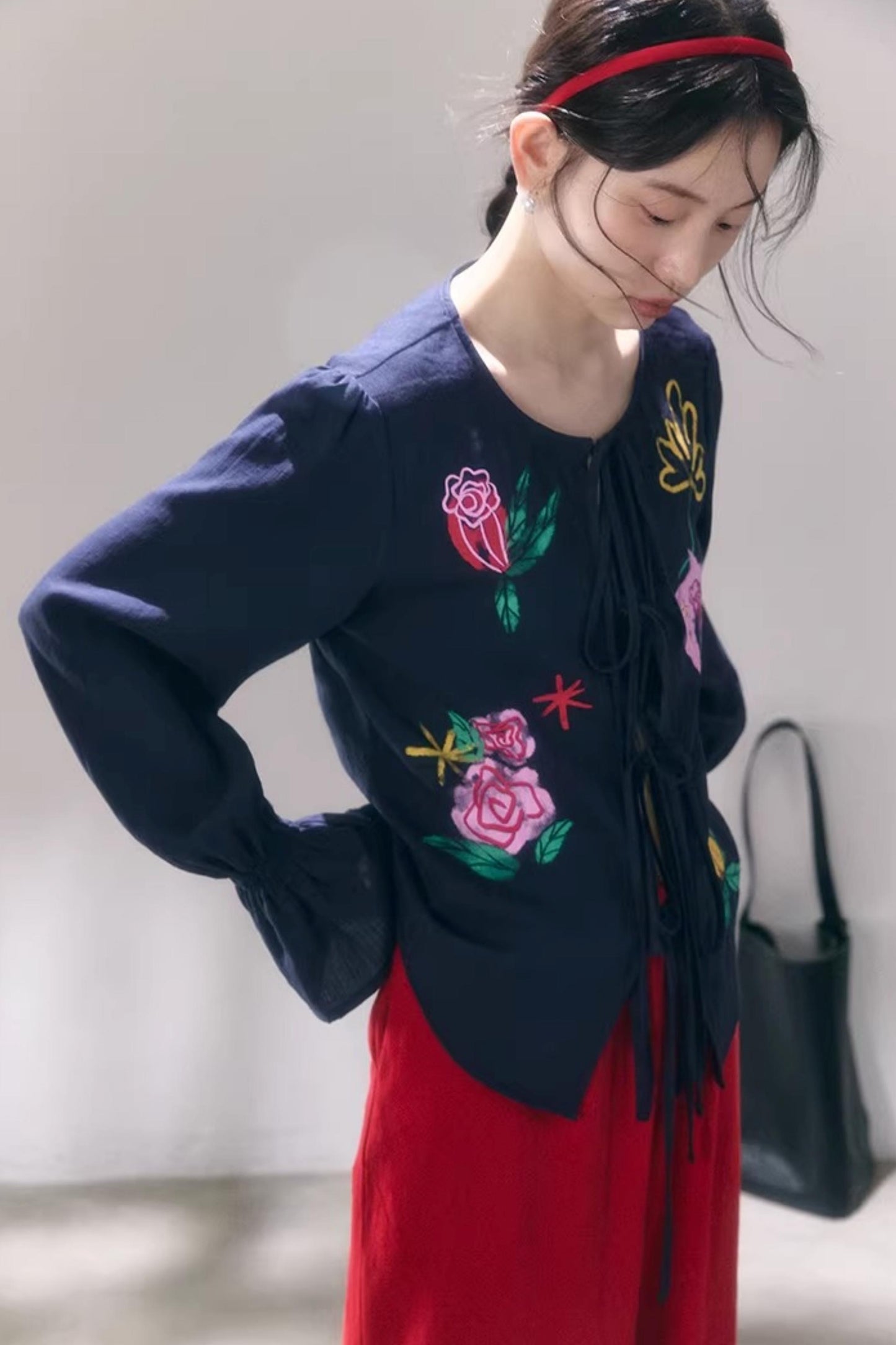 Bird and Rose Linen Blouse