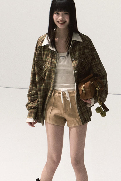 Vintage Striped Texture Two-Piece Shirt