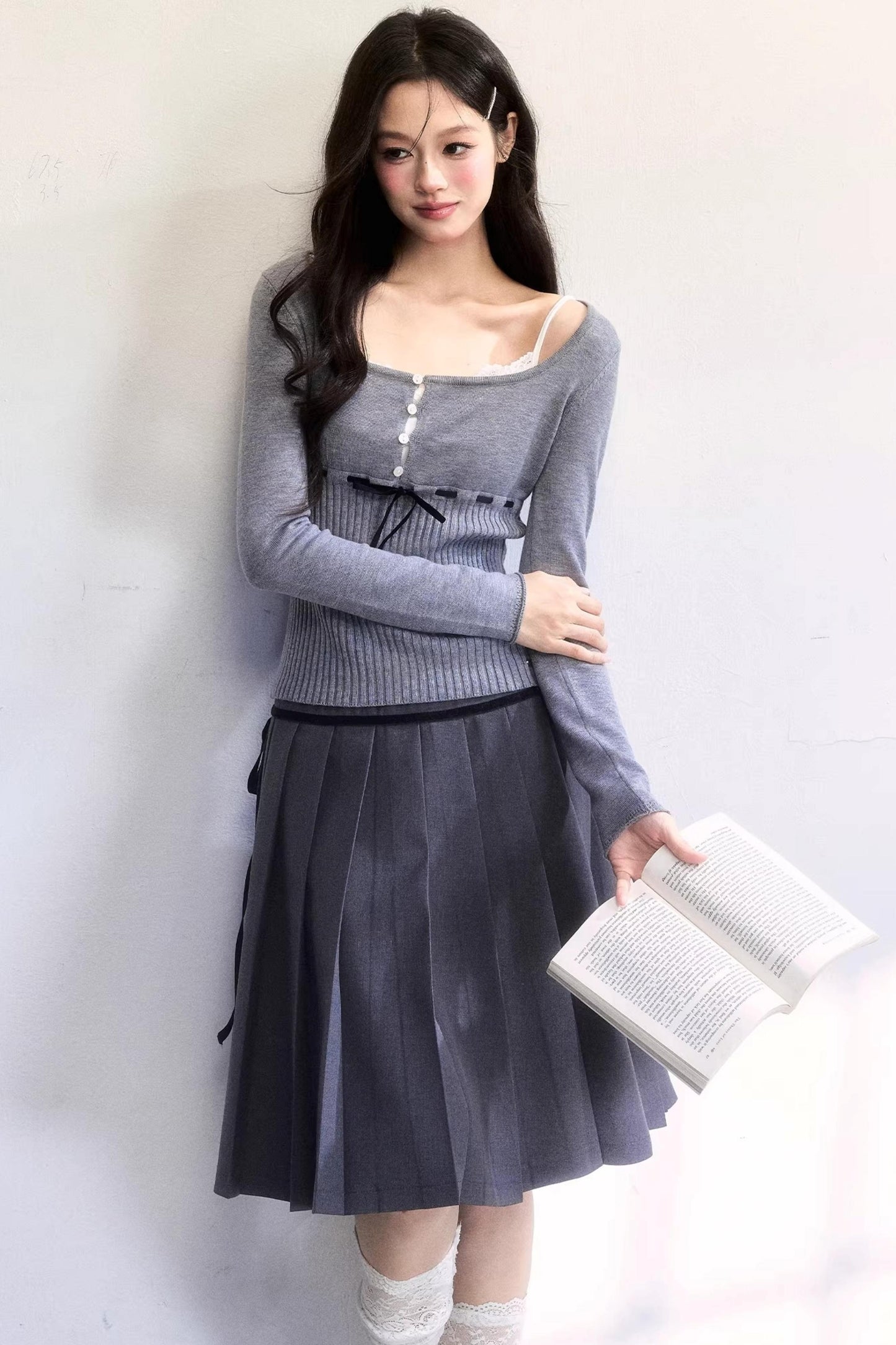 Morning Cherry Ribbon Knit Top