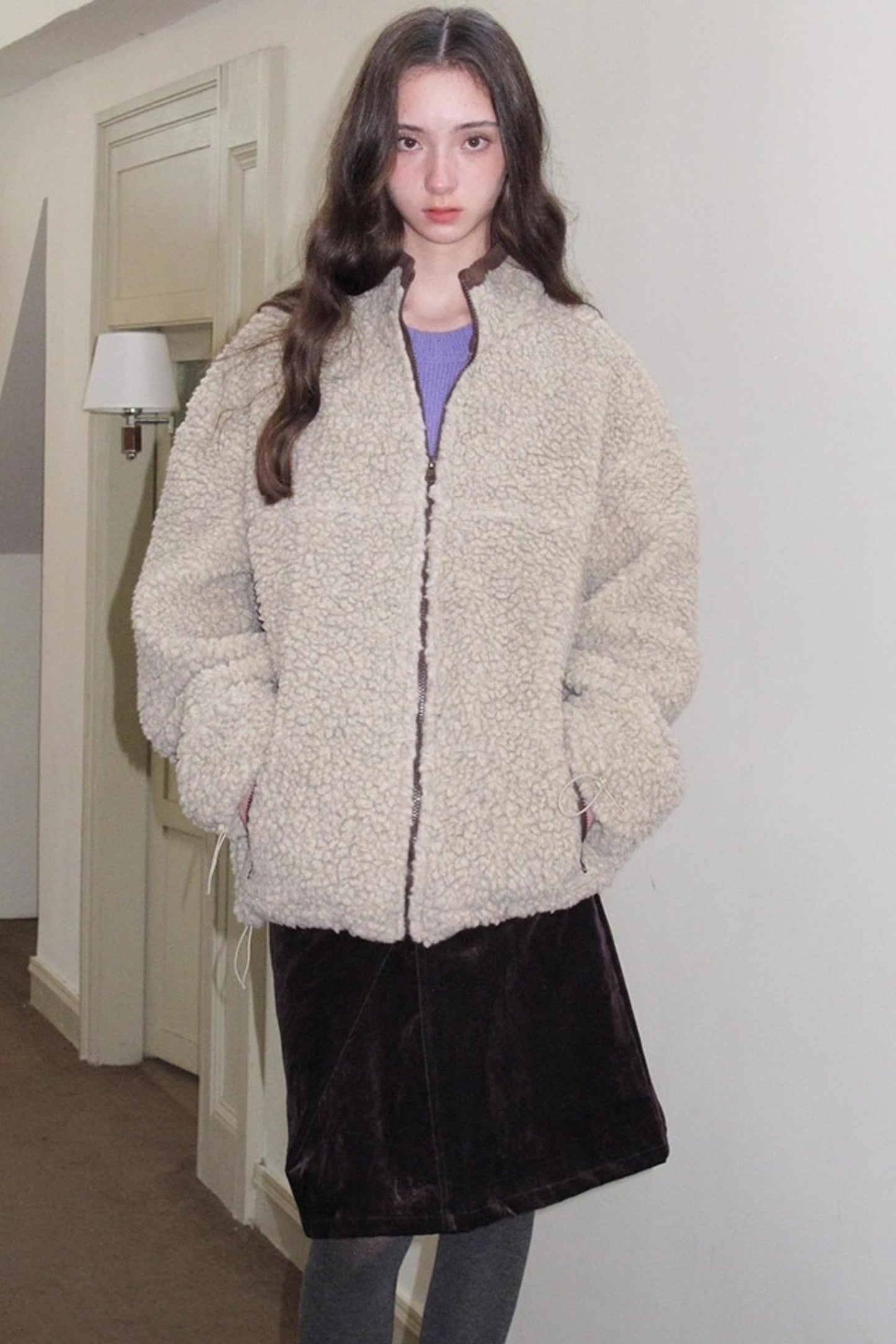 Vintage Dark Purple Velvet Skirt