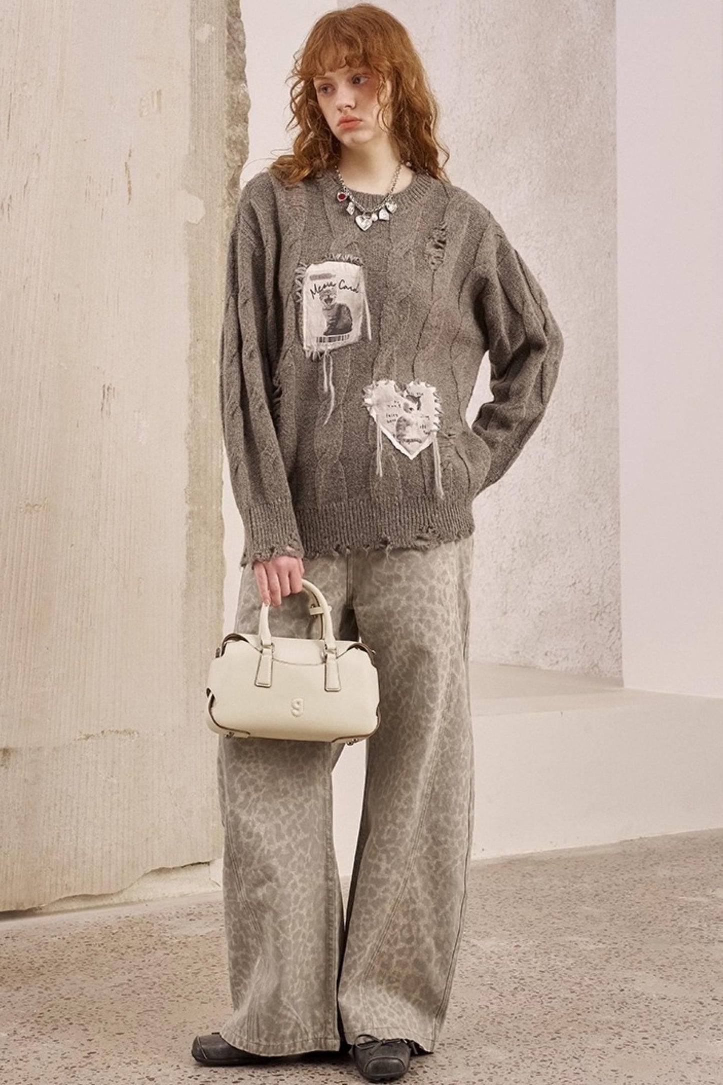 Leopard Print Straight Loose Pants