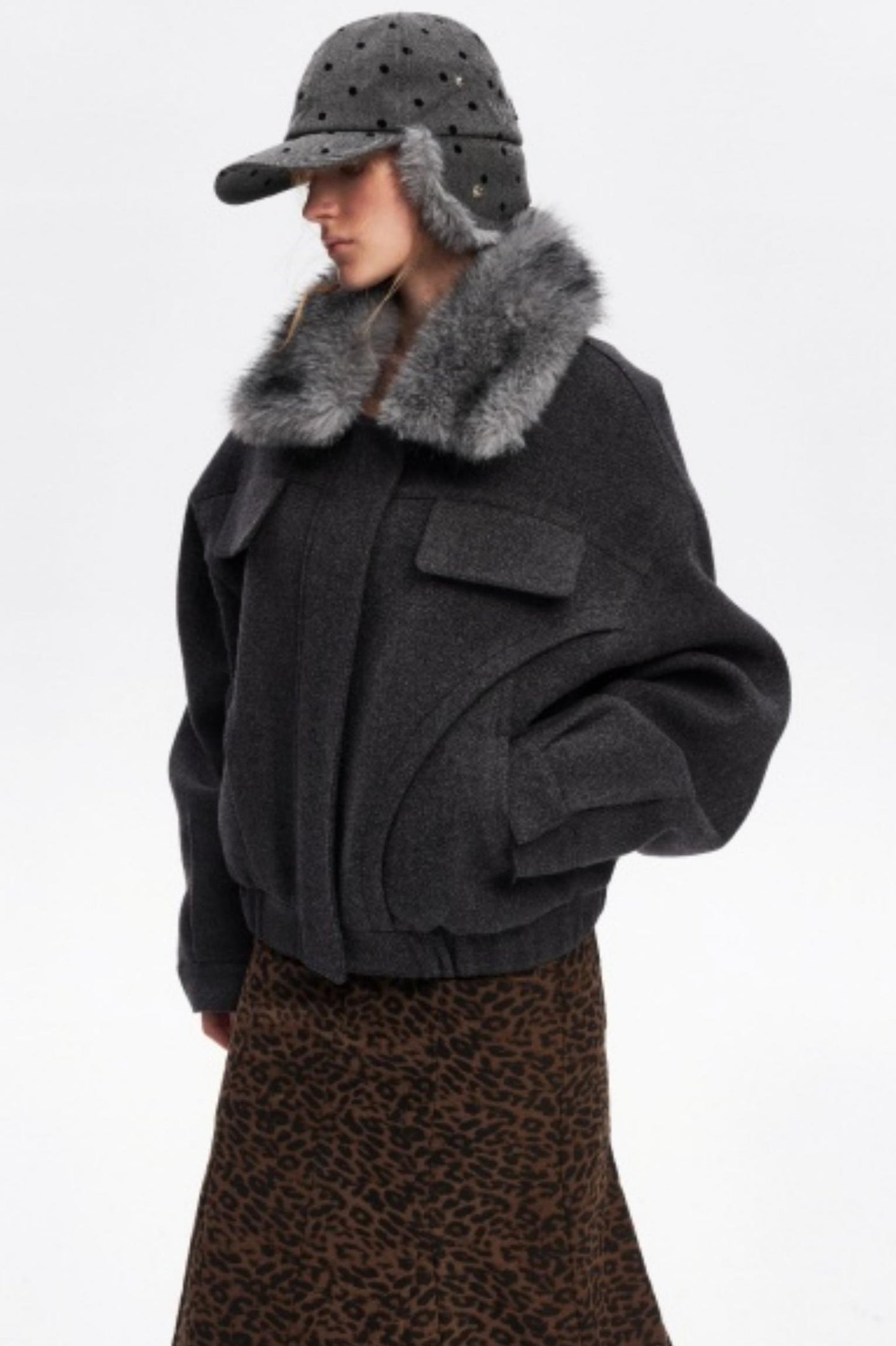 Furry Baseball Cap with Ear Protection