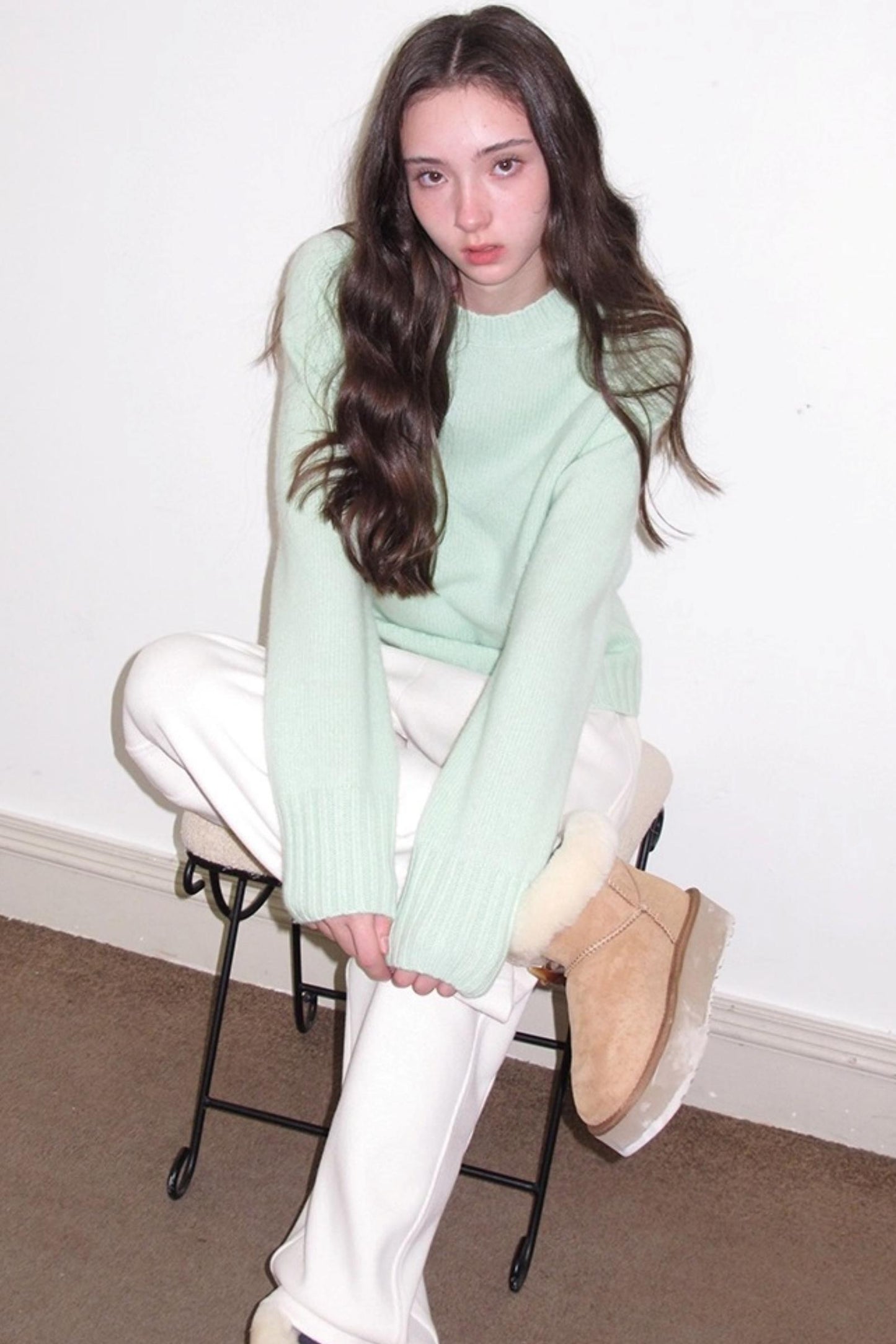 Mint Violet Wool Sweater