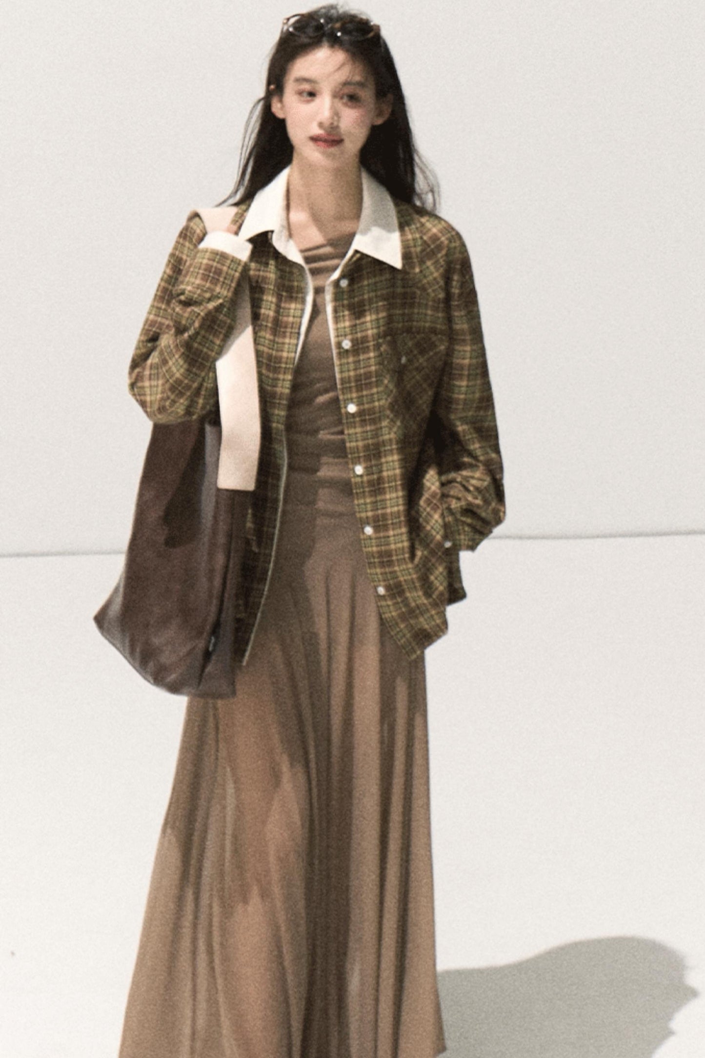 Vintage Striped Texture Two-Piece Shirt