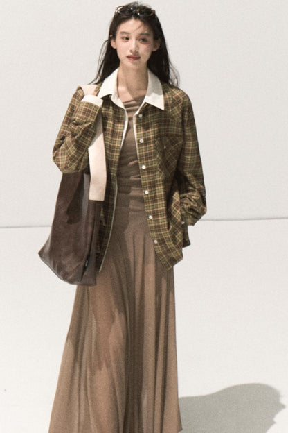 Vintage Striped Texture Two-Piece Shirt