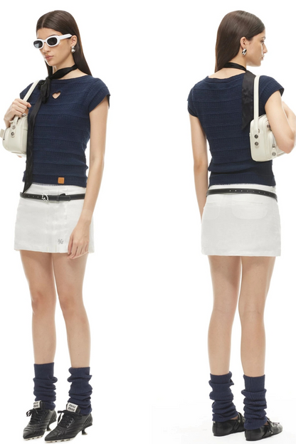 Heartbeat Linen Flutter Sleeve Top