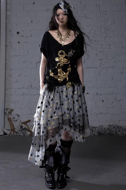 Dreamy Mesh Bustier Gown Dress