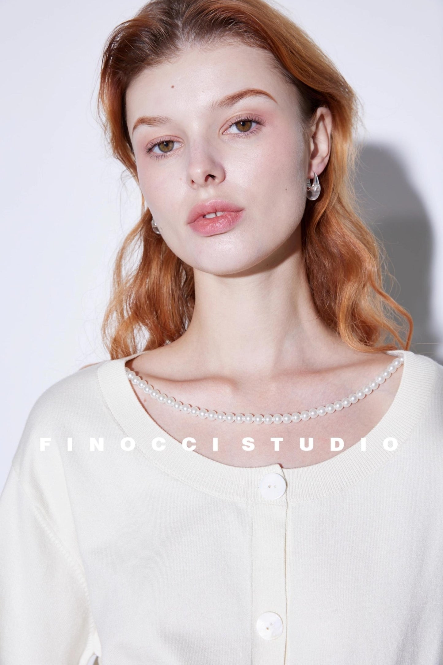 Custom Pearl Silk Cardigan