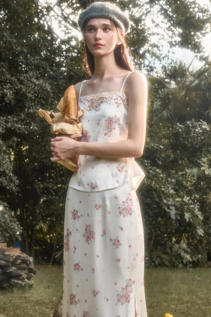 Comfortable Baby Powder Top & Skirt Set-Up