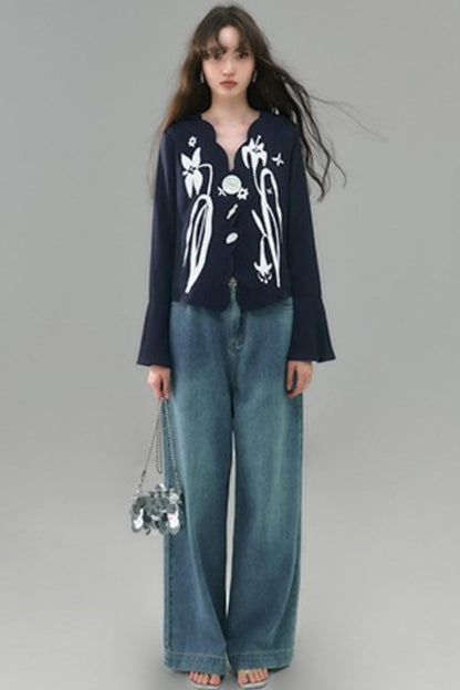 Vintage Lily Flared Sleeve Shirt