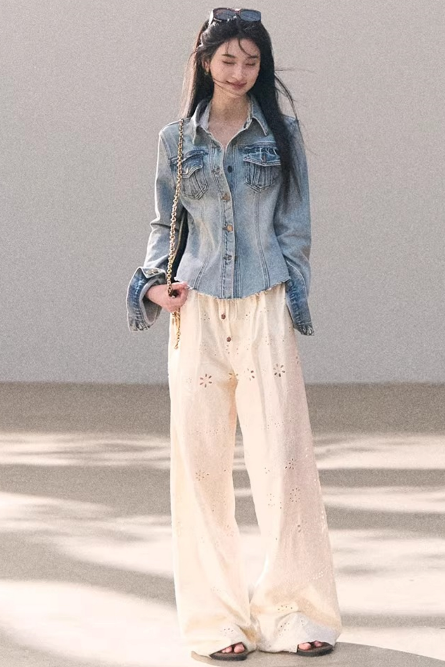 Pure Cotton Embroidered Pants