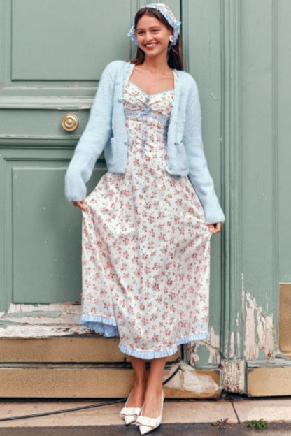 Blue French Pastoral Dress Set-Up