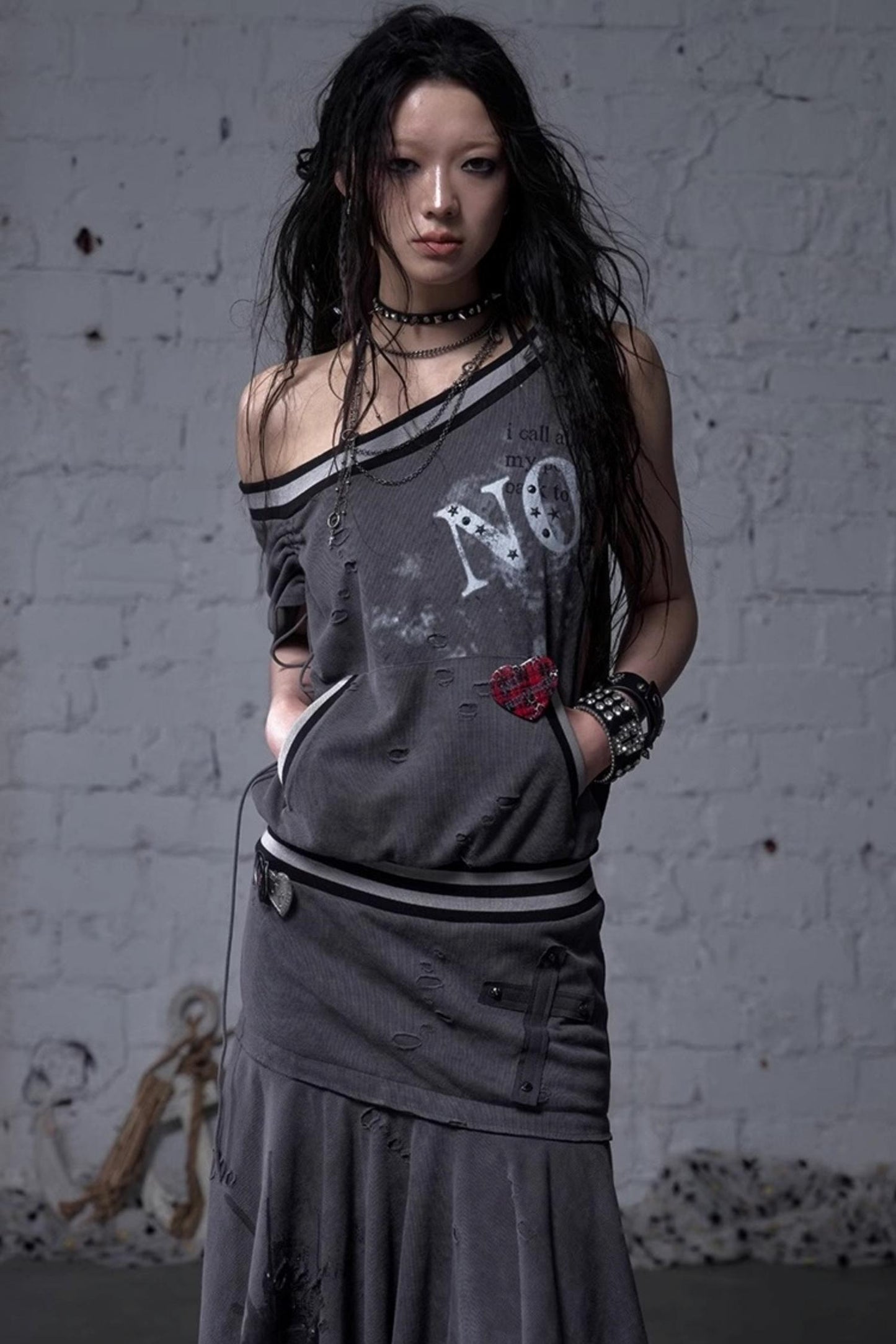 Detachable Hem Punk Corset Dress