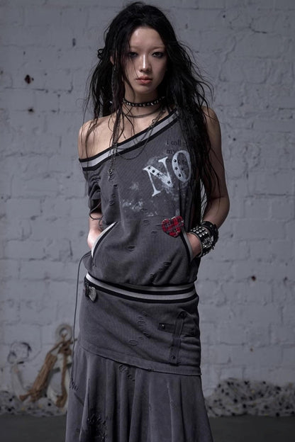 Detachable Hem Punk Corset Dress