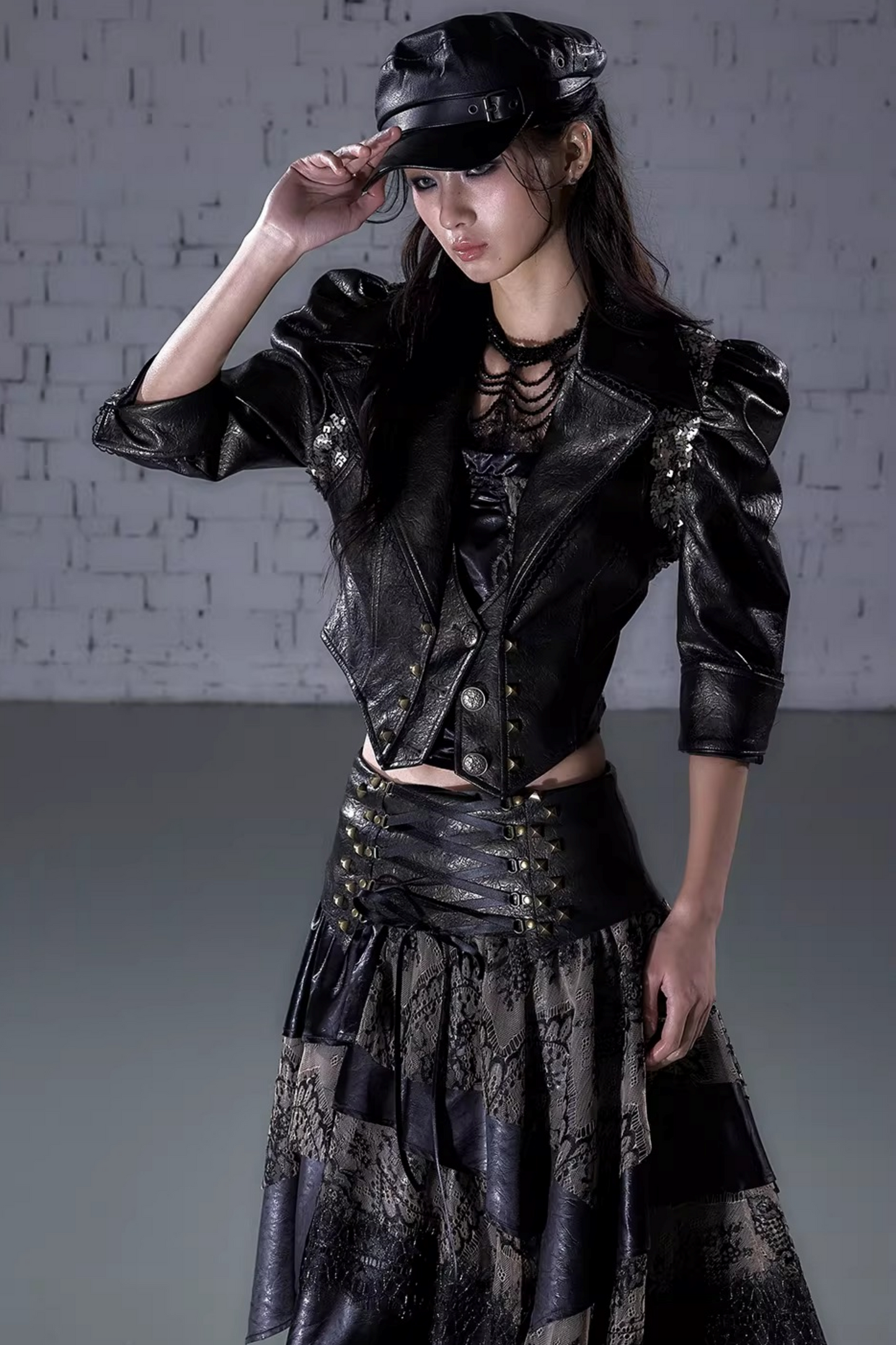 Punk Court Leather Jacket