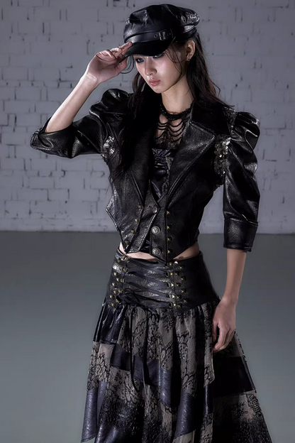 Punk Court Leather Jacket