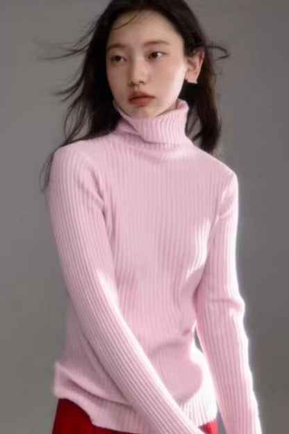 Soft Cloud Ribbed Turtleneck Sweater