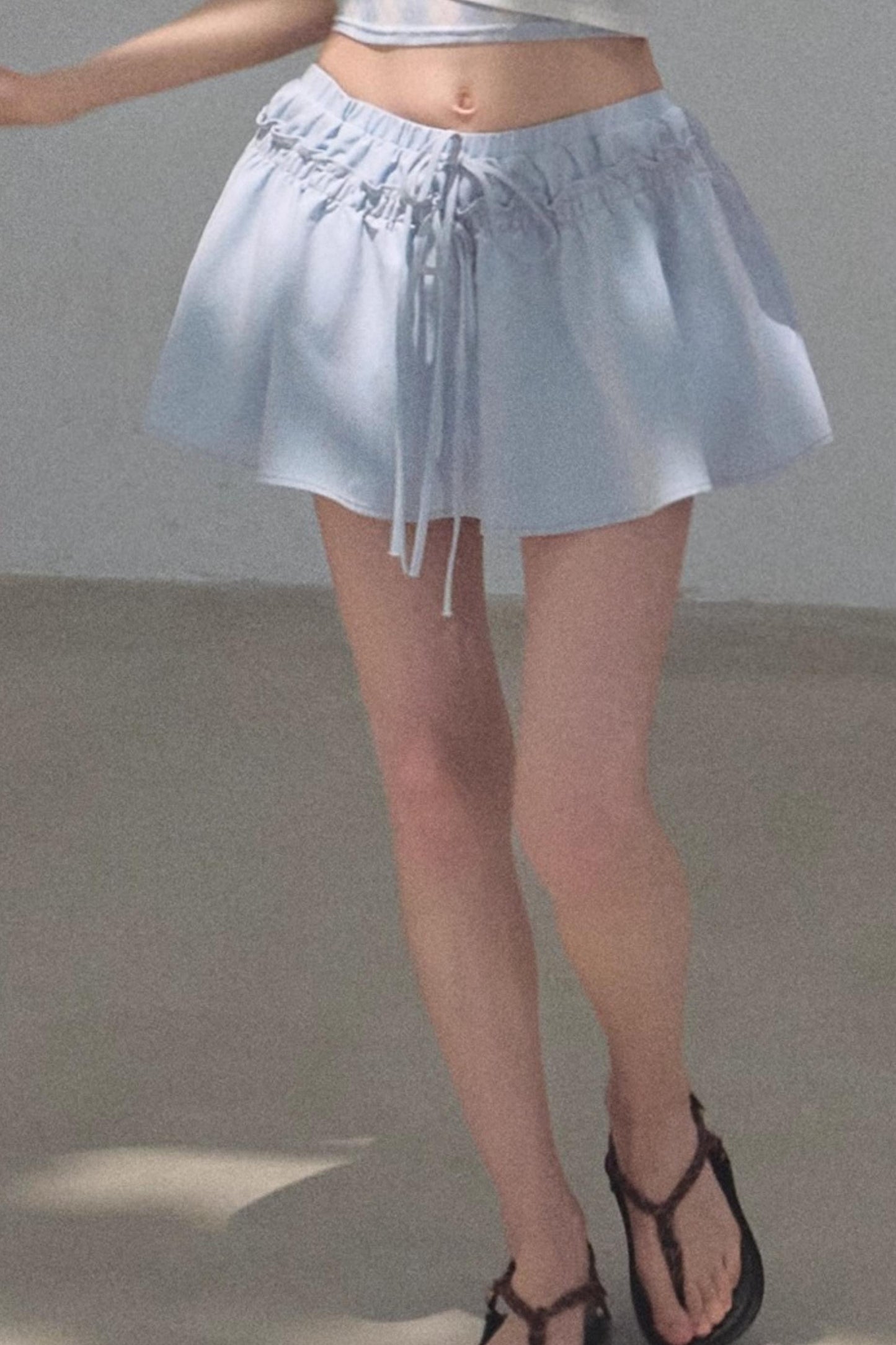 Embroidered Lyocell Puffy A-Line Skirt