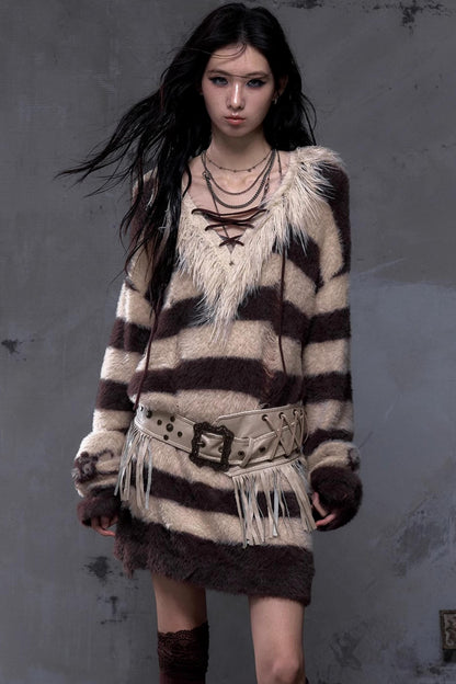 Vintage Street Punk Long Sweater