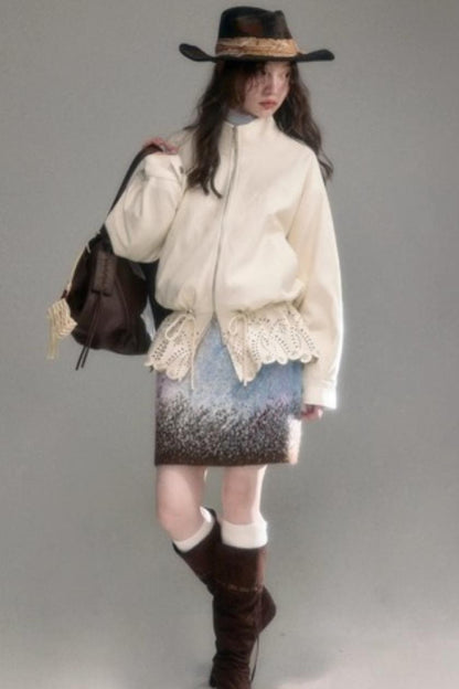 Gradient Wool Blend Winter Set-Up