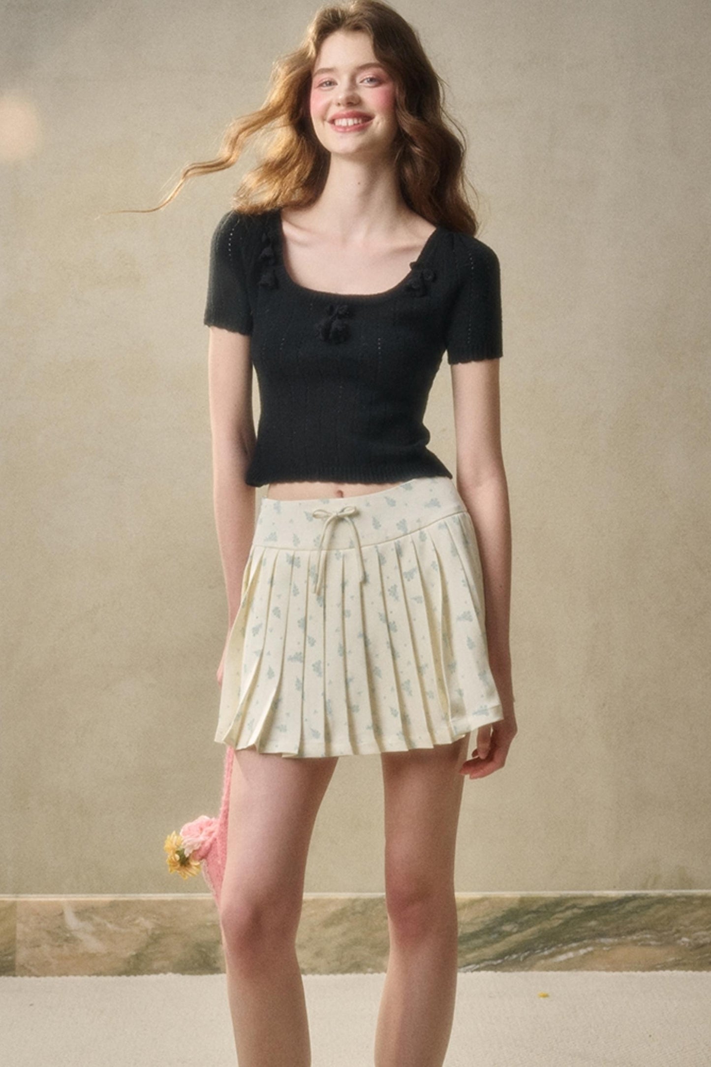 Handmade Floral Cropped Top