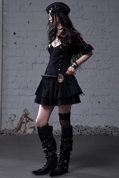 White-Black Sailor Hat