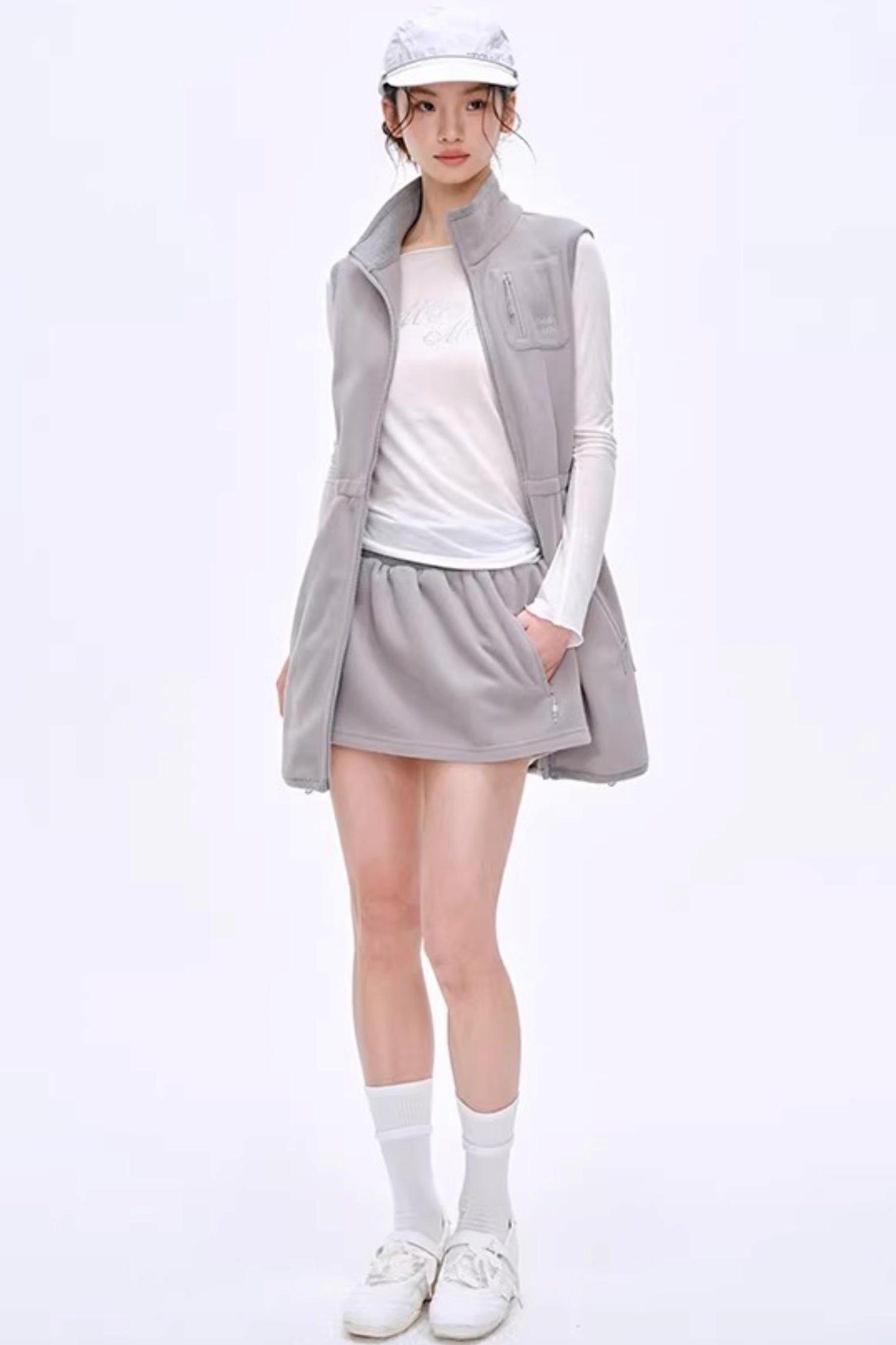 Sleeveless Fleece-Lined Vest Set-Up